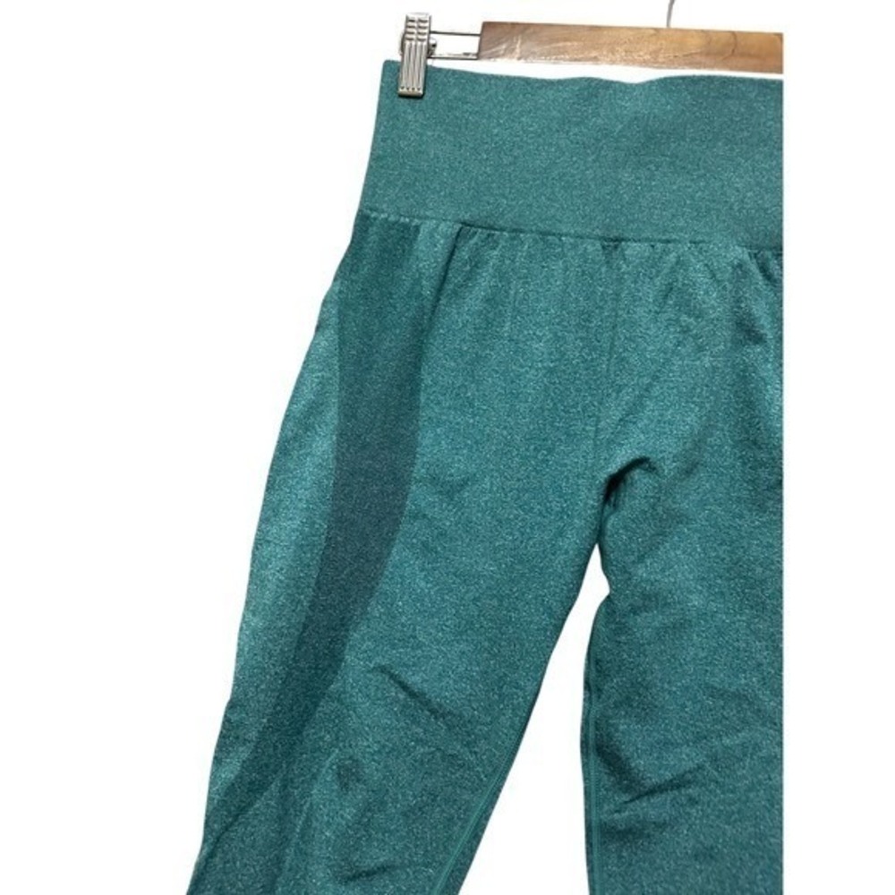 Green High Waist Seamless‎ Leggings Women's XL Workout Yoga Gym Activewear - Picture 4 of 5